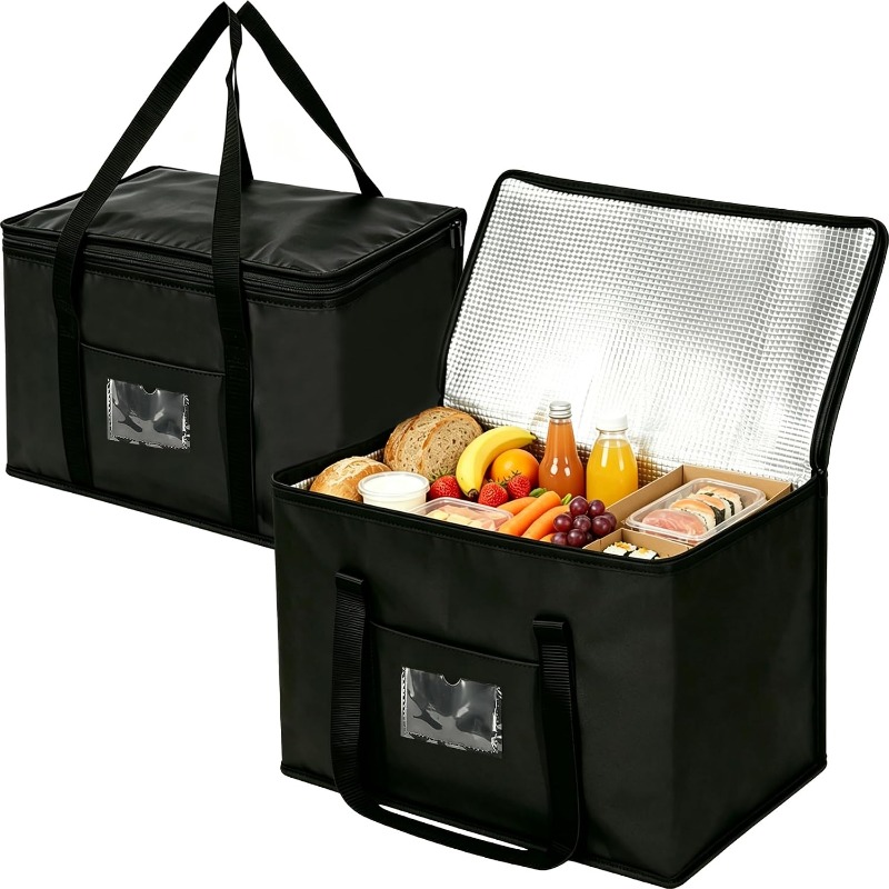 Tote Bag Sublimation - กระเป๋าเก็บความเย็นขนาดใหญ่ 1 ชิ้น ป้องกันการรั่วซึม สำหรับใส่อาหารแบบพกพา พร้อมซิปด้านบน