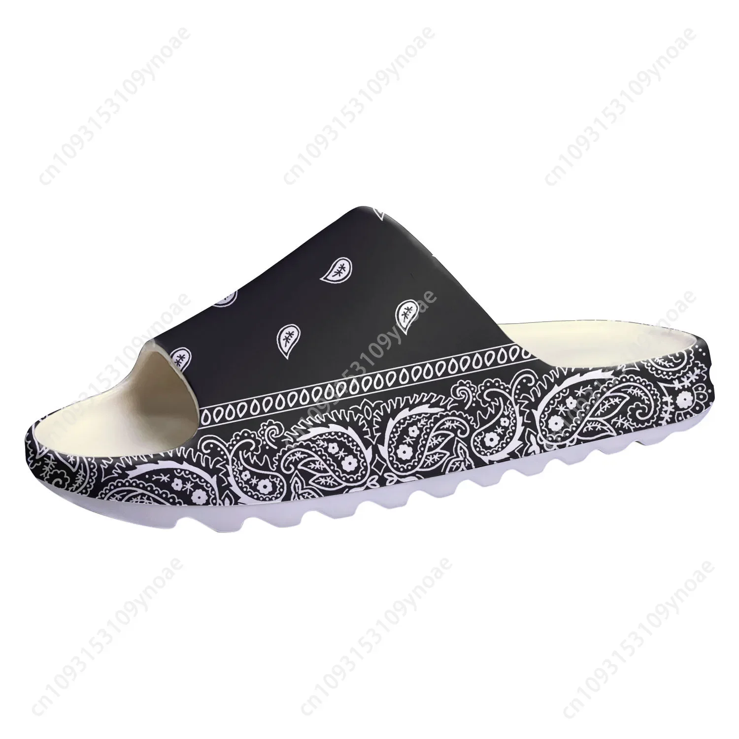Bandana Blank White - Bandana Paisley Soft Sole รองเท้าแตะบ้าน Clogs