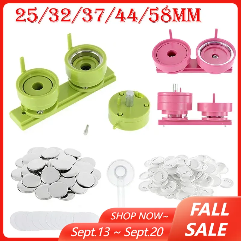 Button Badge Blank - 100 ชุด 25/32/37/44/58mm Badge Pin ปุ่ม