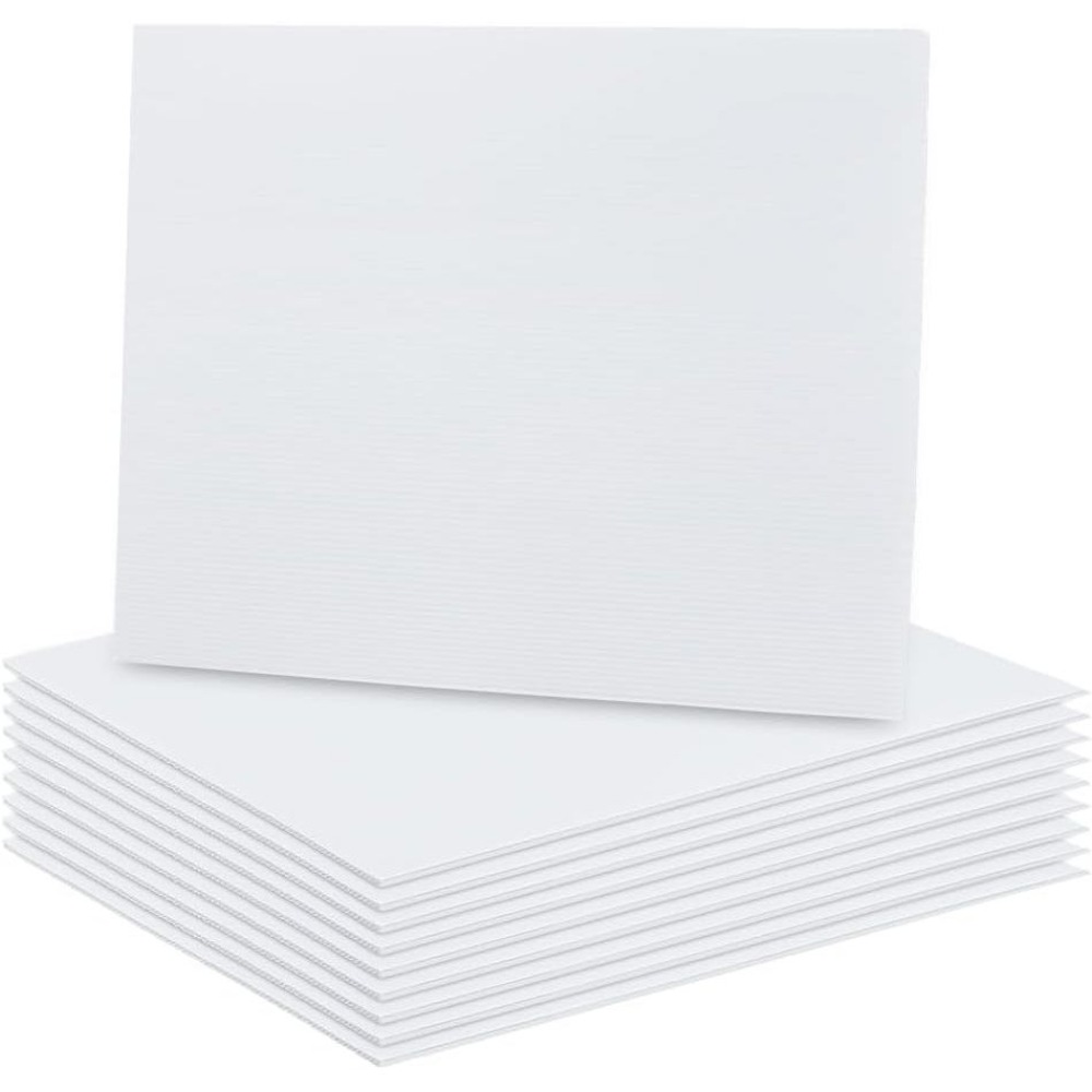 แผ่นพลาสติกลูกฟูกสีขาว 10 แผ่น - Yard Sign Blank บทวิจารณ์และราคา
