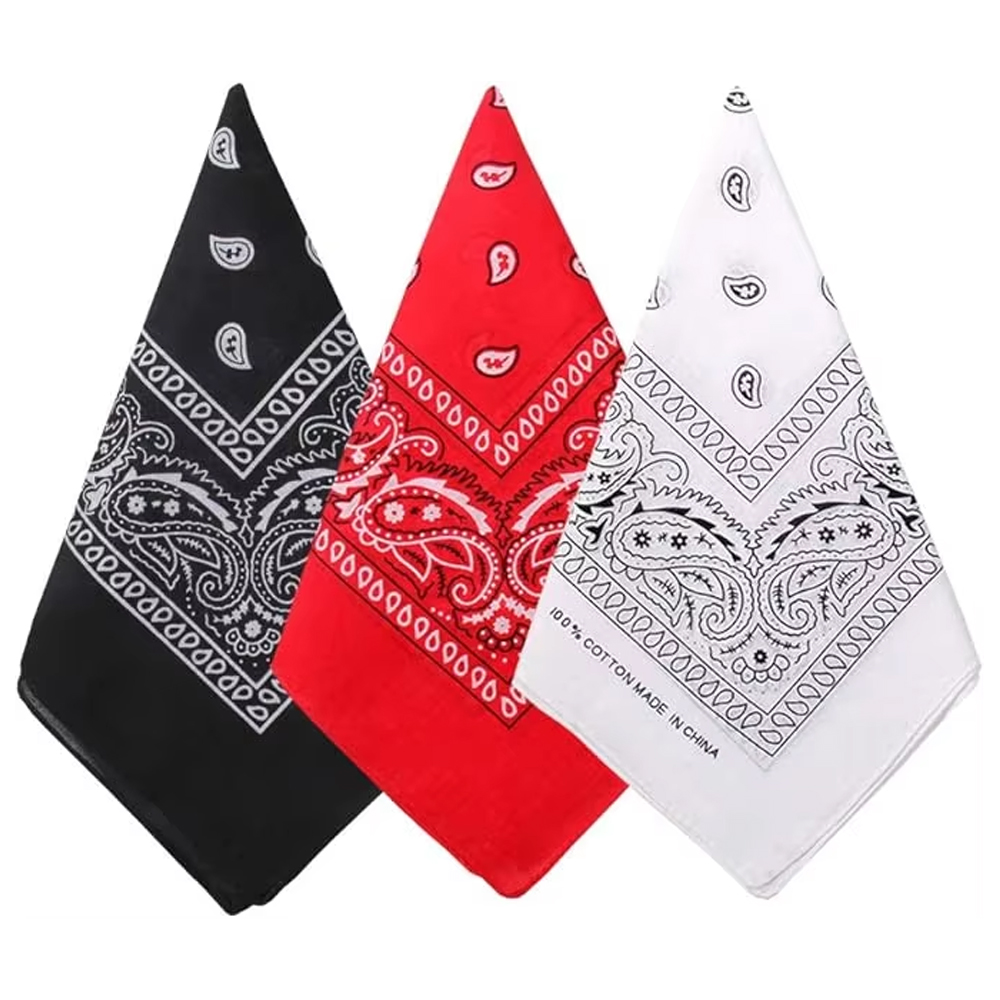 ผ้าพันคอฮิปฮอป ลายคาวบอย เพสลี - Bandana Blank White บทวิจารณ์และราคา