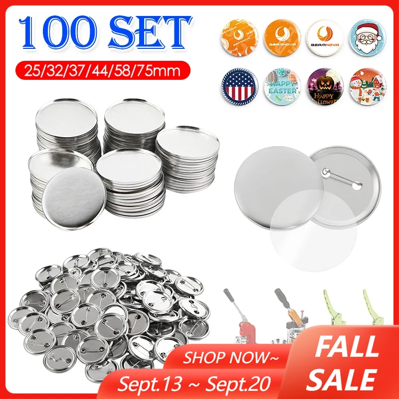 100 ชุด Blank Badge Pin ปุ่ม M - Button Badge Blank บทวิจารณ์และราคา