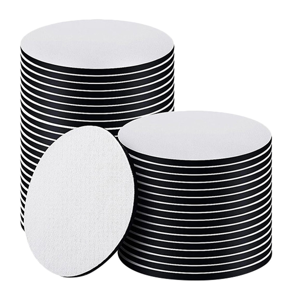 50 ชิ้น แผ่นรองแก้วเปล่าทรงกลม - Coaster Sublimation Blank บทวิจารณ์และราคา