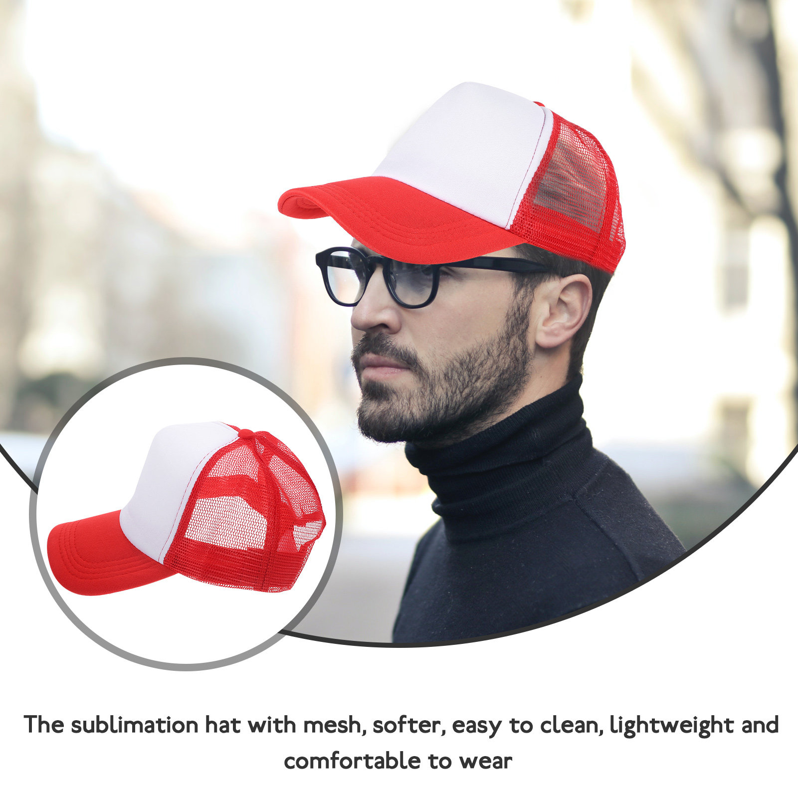 หมวกเบสบอลตาข่ายเปล่า 10 ชิ้น  - Hat Sublimation Blank บทวิจารณ์และราคา