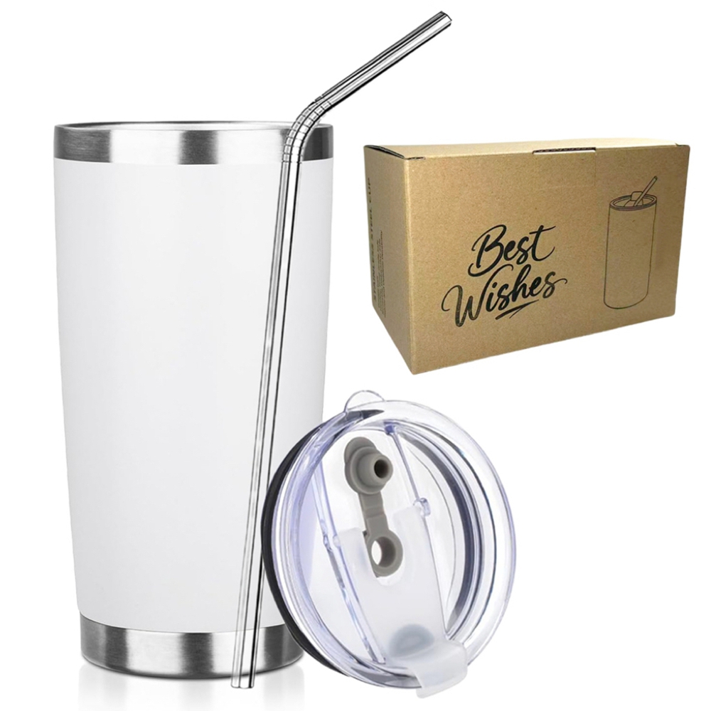 แก้วน้ำสแตนเลสขนาด 20 ออนซ์ พร - Tumbler 20Oz White บทวิจารณ์และราคา